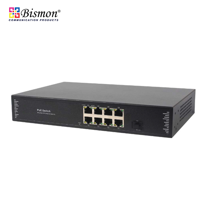 8*10/100/1000/2500Base-T PoE with 1/10GB SFP uplink Switch (130W)